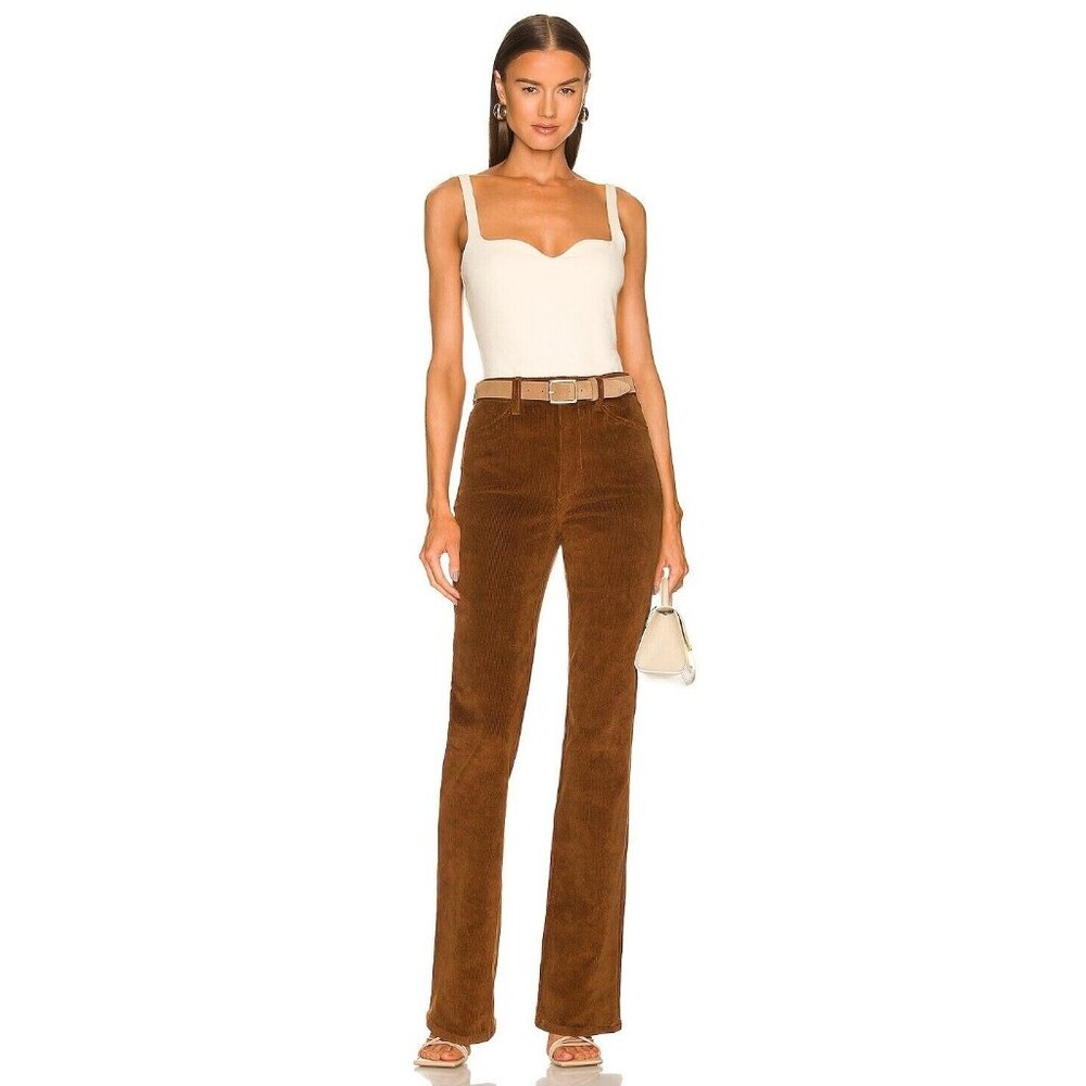 SPRWMN 5 Pocket Micro Flare Pants Camel Brown